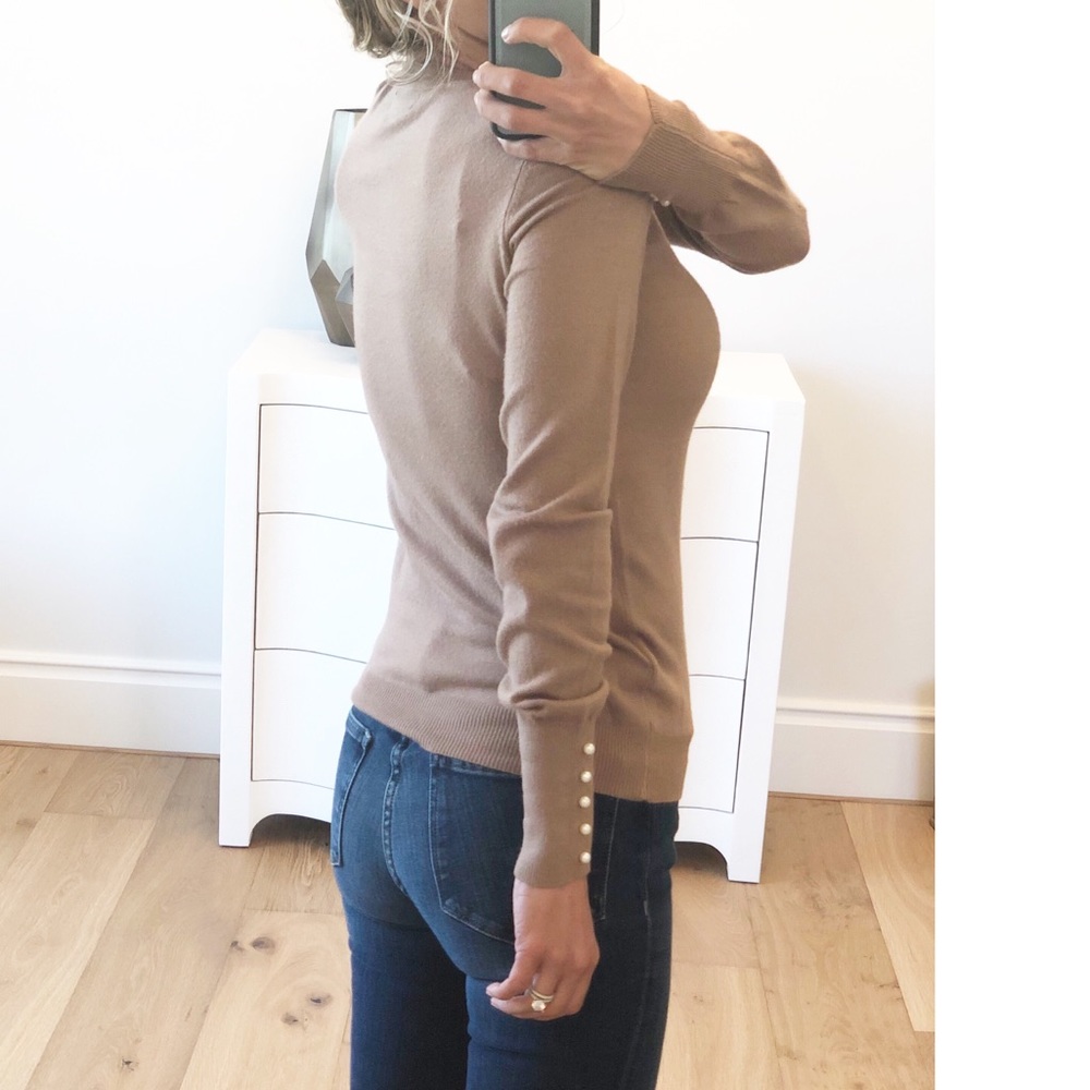 PARK CITY Camel Long Sleeve Knit Top - Picture 7 of 8